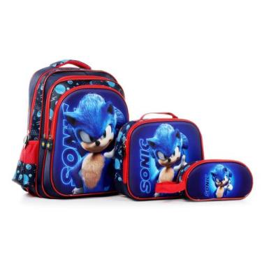 Imagem de kit mochila de rodinha e costas escolar infantil varios personagens ar