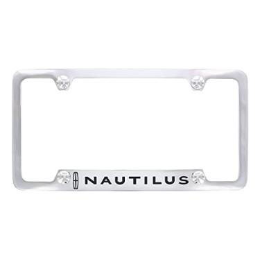 Imagem de Lincoln Nautilus Wordmark Suporte de moldura de placa de licença de metal cromado
