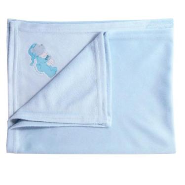 Imagem de Cobertor Para Boneca Laço de Fita Azul 47x 58cm