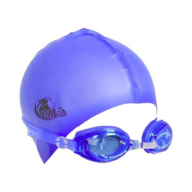 Imagem de Kit Natação Piscina Touca E Óculos Mergulho Infantil Criança - DM Spla