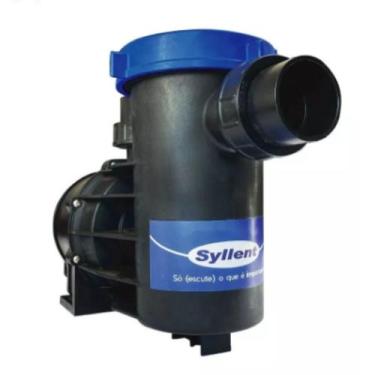 Imagem de Motobomba p Piscina 1/2cv Syllent Autoescorvante Silenciosa, Preto/Azu