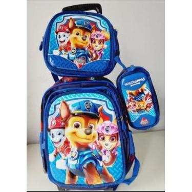 Imagem de Kit Mochila Escolar Com Rodinhas Infantil Menino Patrulha Canina - Toy