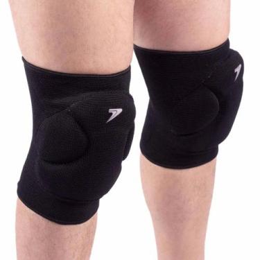 Imagem de Joelheira Poker Vôlei Profissional Preto - Amortecimento e Conforto, G