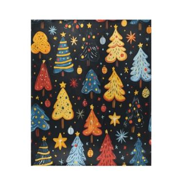Imagem de Blueangle Cobertor de árvores de Natal com desenho animado supermacio, quente, aconchegante, leve para todas as estações, cobertor de lã para cama ou sofá, fácil de cuidar (127 x 152 cm) #430