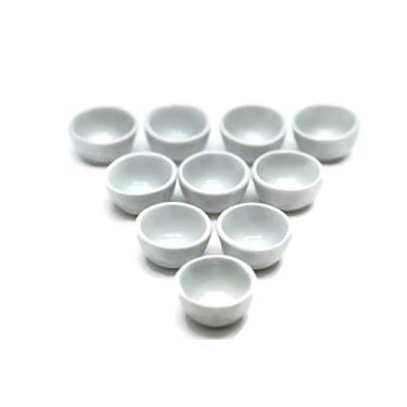 Imagem de 10 pratos brancos cearmic tigela de prato casa de bonecas, miniaturas de alimentos e cozinha por 1 loja para você nº 10