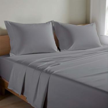 Imagem de KRISHNA Lençóis de berço 76,2 cm x 190,5 cm, 4 peças, macio, respirável, 100% microfibra escovada, cabe em colchões de bolso profundo de até 25,4 cm, estreito solteiro/beliche de acampamento/cama de