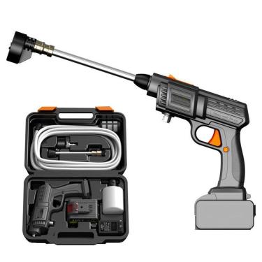 Imagem de Máquina de lavar carro sem fio, com isqueiro de bateria de lítio para energia, pistola de água de limpeza de alta pressão poderosa portátil, adequada para limpeza de carros, paredes