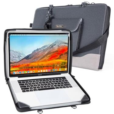 Imagem de Berfea Capa protetora para laptop Dell 16 DC16256 DC16251 DC16250, 16 Plus DB16250 DB16255 DB06250 16 polegadas capa de transporte para PC notebook com suporte, zíper, alças de ombro