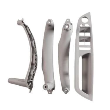 Imagem de Maçaneta interna da porta do carro, compatível com bmw x5, x5, e70, e71, e72, fibra de carbono, lhd, rhd, painel interno, capa de guarnição, 7 opções de cores(Grey RHD)