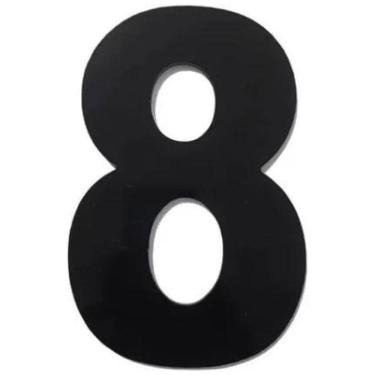 Imagem de Número Residencial Numeral N.8 60Mm Preto
