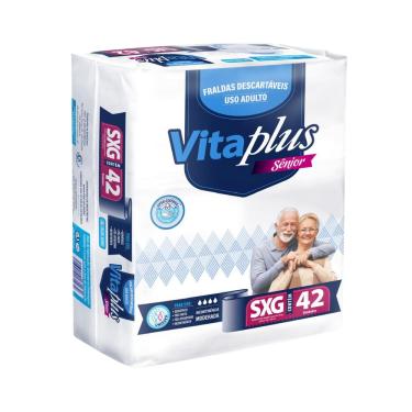 Imagem de Fralda Geriátrica Adulto M G XG Vita Plus Care Pacotão Barato