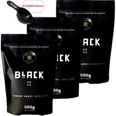 Imagem de KiT Tereré 3 Pacotes Black Erva Mate Personalizado Gourmet Premium Esc