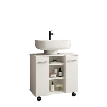 Imagem de Gabinete Armário Banheiro Pia De Coluna Premium(BRANCO)