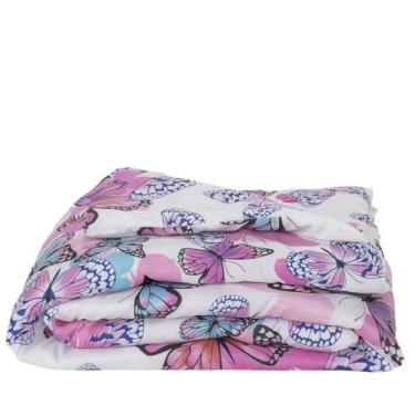 Imagem de Jogo de Edredom Infantil Dupla Face Microfibra Cobre Leito Fronha Esta