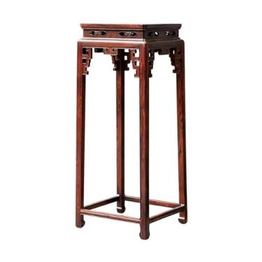 Imagem de x3anggyt5 Decoração de casa vintage esculpida a céu aberto base de exibição de sequoia, enfeite de mesa de flores de artesanato encaixe prateleira aplicação interna