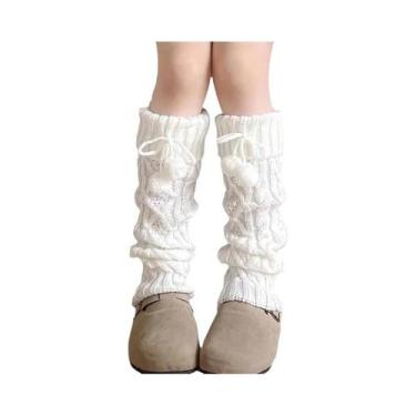 Imagem de Aquecedores De Pernas De Malha Elegantes Para Meninas J15U: Meias Conf