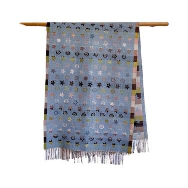 Imagem de Cachecol Feminino De Inverno Quente Com Estampa Floral Em Cashmere Sin