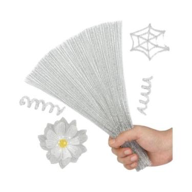 Imagem de Limpa-cachimbo De Chenille Com Glitter 100 Peças Fenrry Para Artesanat