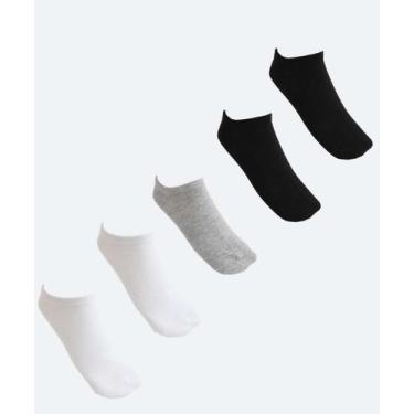 Imagem de Kit 5 Pares Meias Invisíveis Feminina Marisa Branco-18234, 34/39, Bran