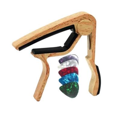 Imagem de Capo Para Guitarra De 6 Cordas Com 4 Palhetas Miwayer Acessórios Para 