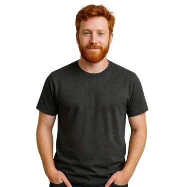 Imagem de Camiseta Básica Masculina 100% Algodão Lisa Premium Básica Casual Dia 