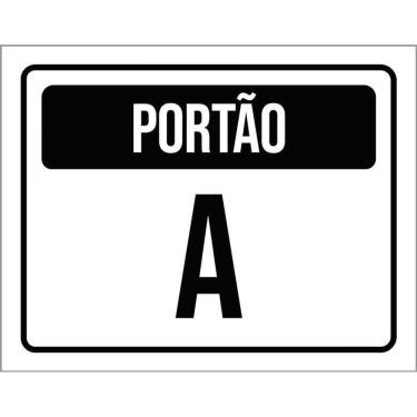 Imagem de Kit 5 Placa Acm Portão A 18X23