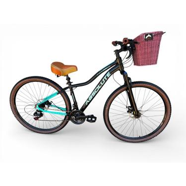 Imagem de Bicicleta Aro 29 Feminina Absolute Hera Vintage Retrô 21v Alumínio Confortável Cesta Selim 2 Molas-Feminino