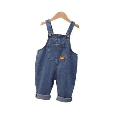 Imagem de Macacão Jeans Infantil Com Desenhos Animados, Primavera Outono, Menino