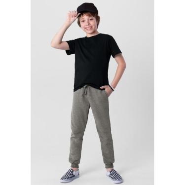 Imagem de Calça Jogger Básica Infantil Menino Em Moletinho Brandili-CINZA-Masculino