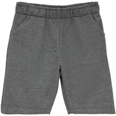 Imagem de Bermuda Juvenil Moletom sem Flanela Malwee Kids Ref. 085027 Cor:Cinza 
