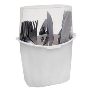 Imagem de Escorredor de Talheres c/ Tampa Protetora C/ Divisão Pia Cozinha - Jaguar