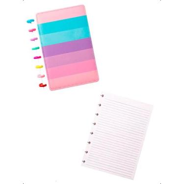 Imagem de Kit Caderno de Disco A5+Refil 50F Pautada Escolar Capa Dura - - Klizz,