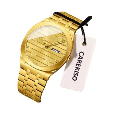 Imagem de Relógio De Pulso Masculino À Prova d'Água Em Aço Inoxidável, Quartz, C