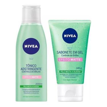 Imagem de Kit Nivea Facial Matte Skin Care Sabonete Gel + Tônico