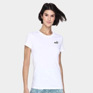 Imagem de Camiseta Puma Small no. 1 Logo Feminina, Branco, G