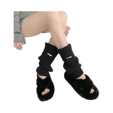 Imagem de Meias Longas De Inverno Femininas De Tricô Estilo Lolita, Aquecedores 