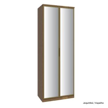 Imagem de Guarda Roupa Modulado 02 Portas de Vidro 234cm com Colmeia Setiba - Mó