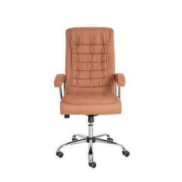 Imagem de Cadeira de Escritório Presidente Fox Base Cromada com Rodinha Molas En