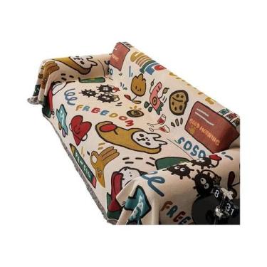 Imagem de Capa De Sofá Reversível E Esticável Antiderrapante Com Estampa De Dese