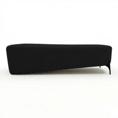 Imagem de Puff Recamier Decorativo Orgânico Lavie 140cm Premium Bouclê Preto - A