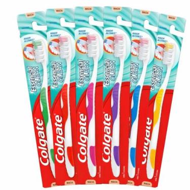 Imagem de Kit 6 Escovas Dentais Colgate Essencial Clean Suave