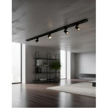 Imagem de Trilho Eletrificado 1m + 4 Spots 7w Led Minimalista Bivolt - Bela Home