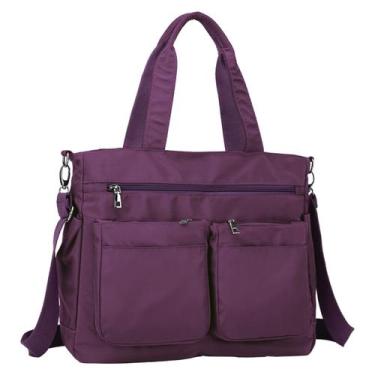 Imagem de Bolsa Feminina Sacola Grande Alça De Ombro Moderna Faculdade Pratica D