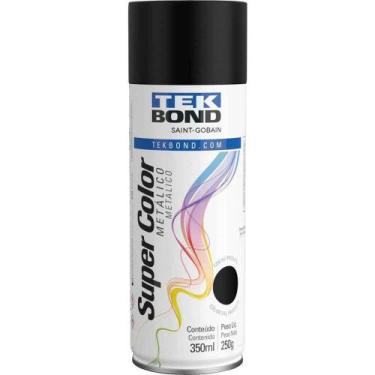 Imagem de Tinta Spray Preto Metálico, 350 Ml, Tekbond Preto