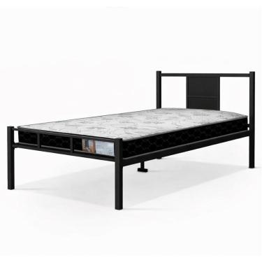 Imagem de Cama Juvenil Solteiro Ravena com Colchao Solteiro 88cm Espuma D20 KLM Moveis