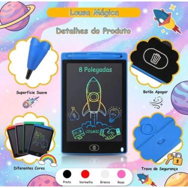 Imagem de Tablet Lousa Mágica Infantil Escrever Desenhar Lcd Preto - TOYS 2U, Pr