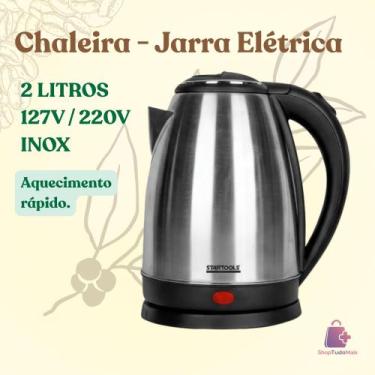 Imagem de Chaleira Elétrica Inox Capacidade 2 Litros Rápido Aquecimento Design M