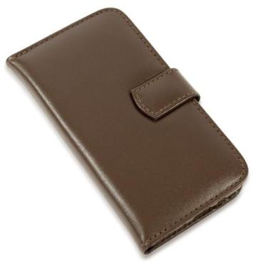 Imagem de Capa Carteira Couro Cellway Marrom Para Iphone 15 Plus 6.7