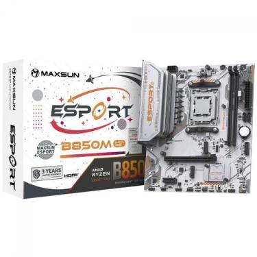 Imagem de Placa Mãe Maxsun eSport B850M WiFi ICE, Chipset B850, AMD AM5, mATX, D