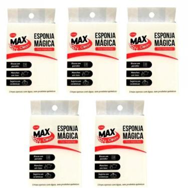 Imagem de Kit 5 Esponja Mágica Melamina Alta Qualidade Tira Manchas - Clink